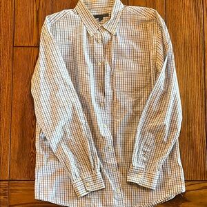 Men's Old NavyWhite and Blue Checkered Shirt